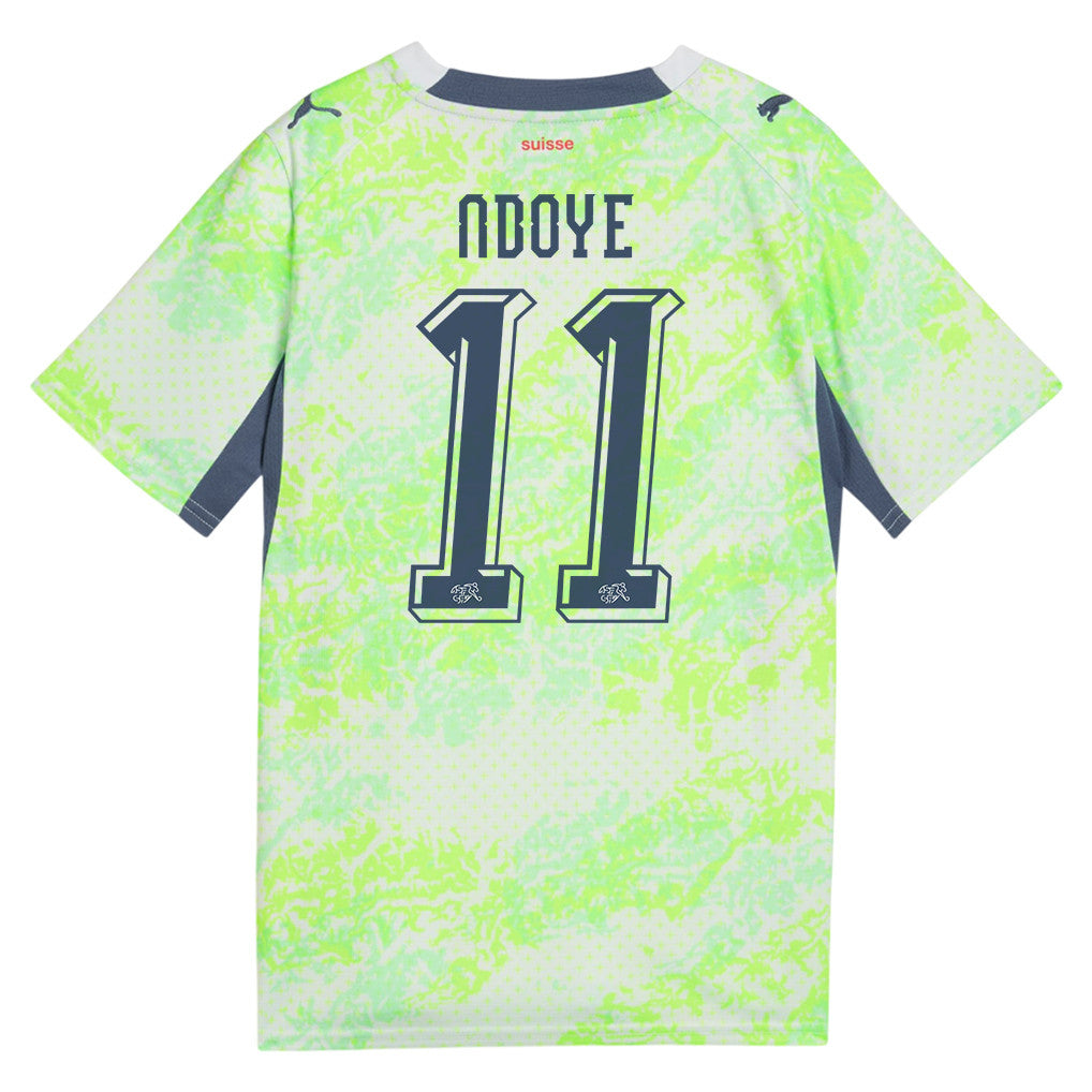 Dan Ndoye 11 Youth Switzerland National Team 2026 Away Jersey - Green
