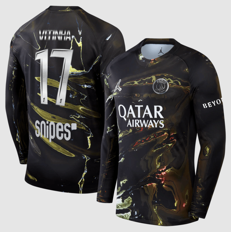 Vitinha 17 PSG Jordan Night Edition 2025/26 League Printing Jersey - Long Sleeve