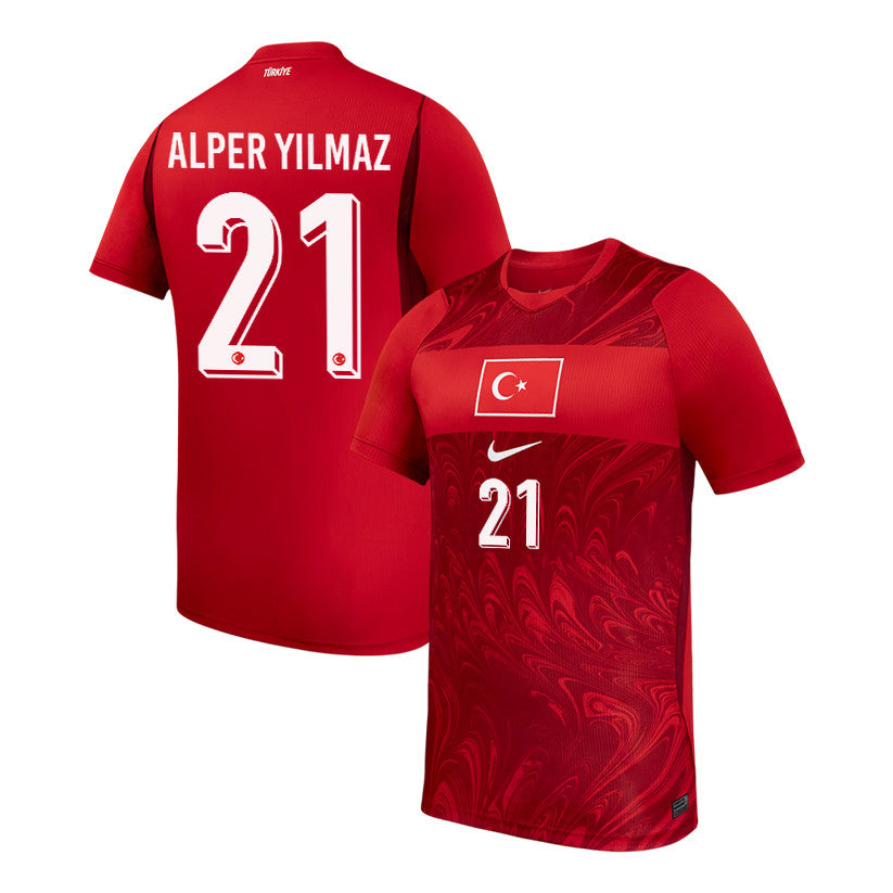 Baris Alper Yilmaz 21 Turkey National Team 2026 Home Jersey - Red, Men