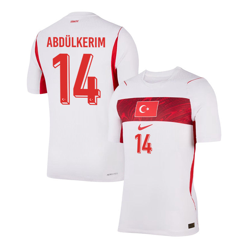 Abdulkerim Bardakci 14 Turkey National Team 2026 Away Jersey - White, Men