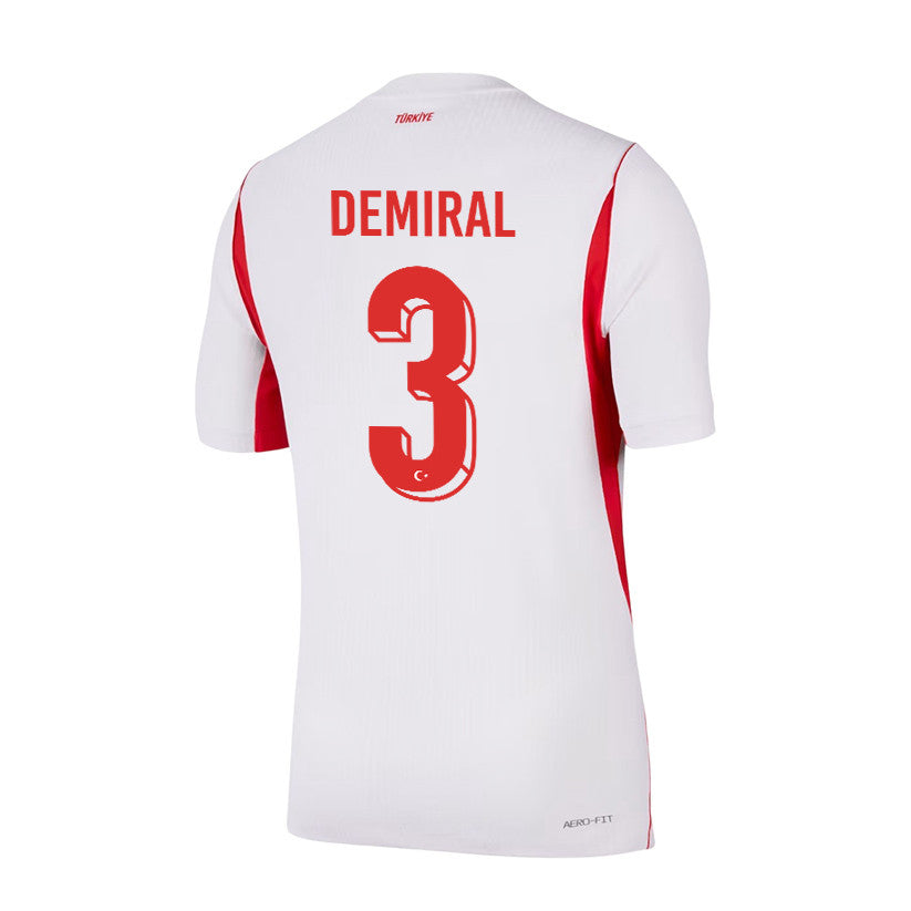 Merih Demiral 3 Turkey National Team 2026 Away Jersey - White, Men