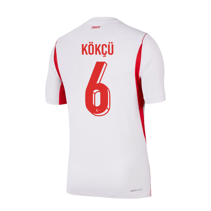 Orkun Kokcu 6 Turkey National Team 2026 Away Jersey - White, Men