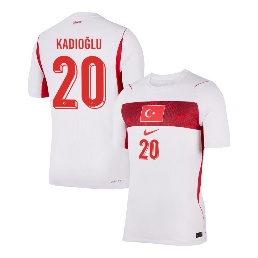 Ferdi Kadioglu 20 Turkey National Team 2026 Away Jersey - White, Men