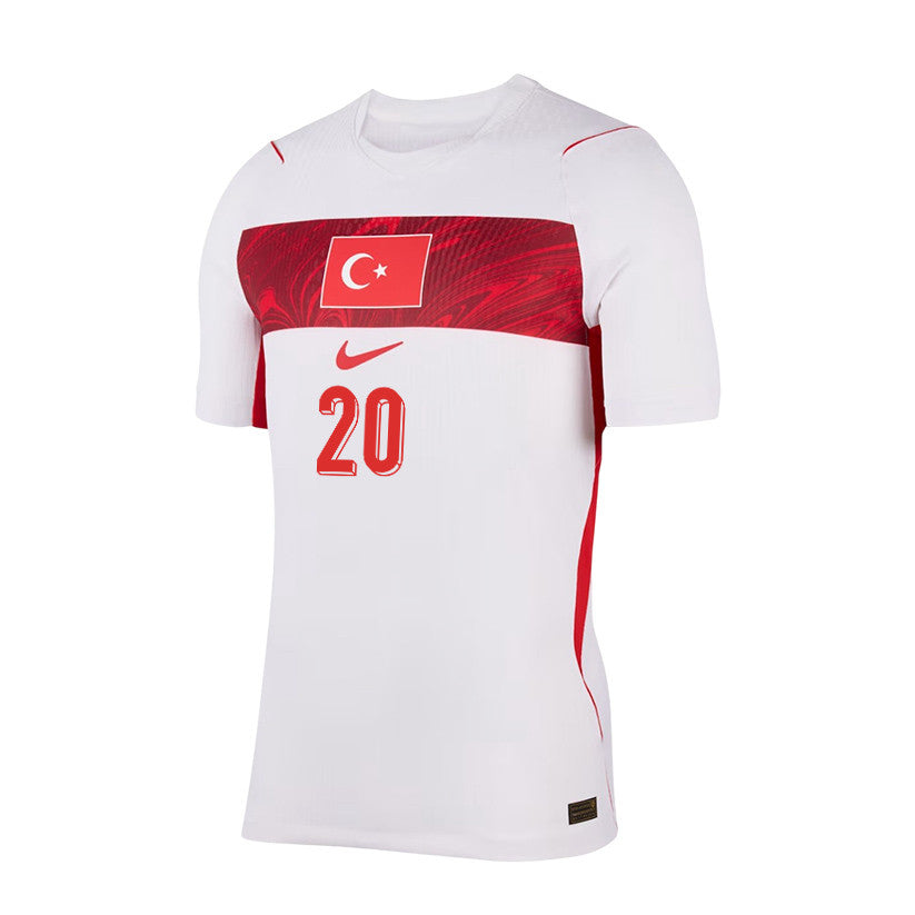 Ferdi Kadioglu 20 Turkey National Team 2026 Away Jersey - White, Men