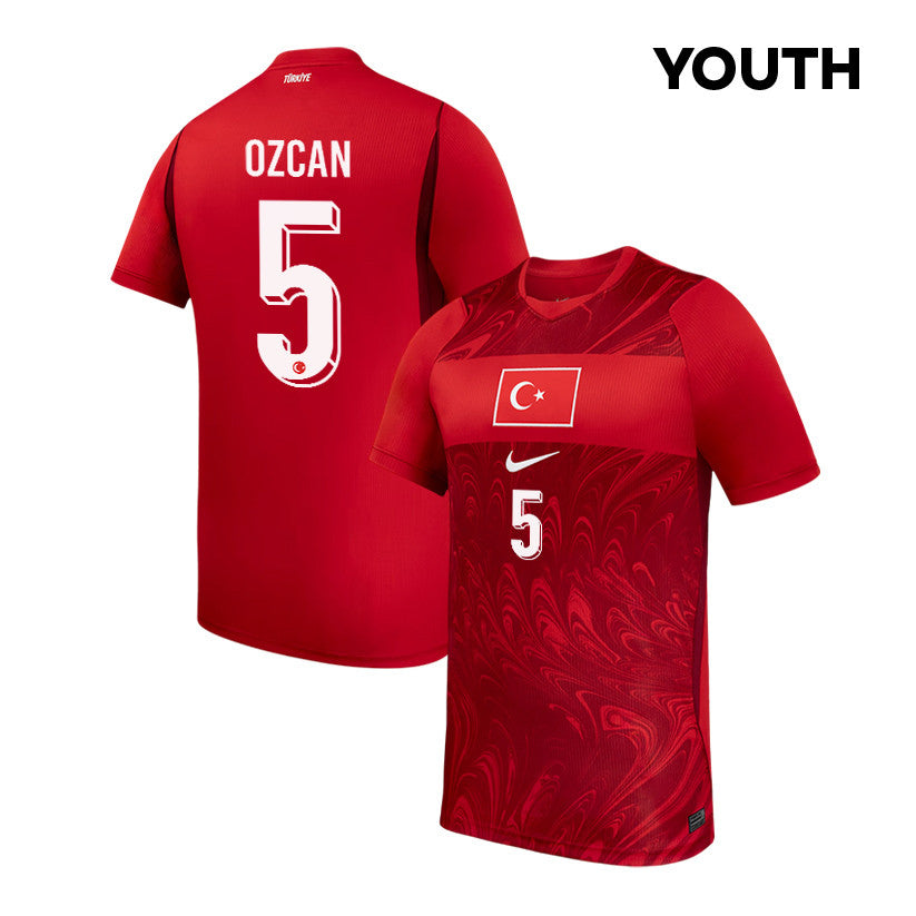 Salih Ozcan 5 Youth Turkey National Team 2026 Home Jersey - Red