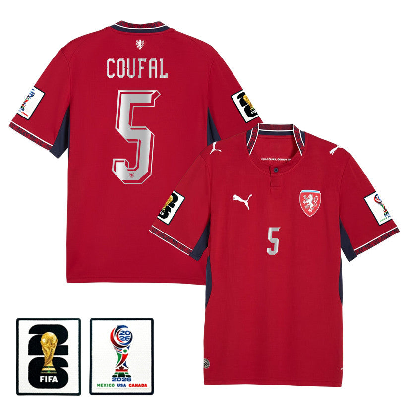 Vladimir Coufal 5 Czech Republic National Team 2026 Home Jersey - Red, Men