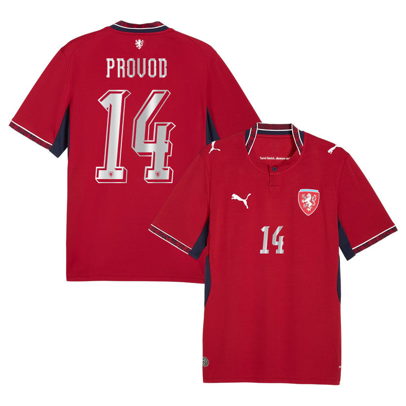 Lukas Provod 14 Czech Republic National Team 2026 Home Jersey - Red, Men
