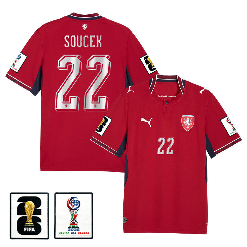 Tomas Soucek 22 Czech Republic National Team 2026 Home Jersey - Red, Men