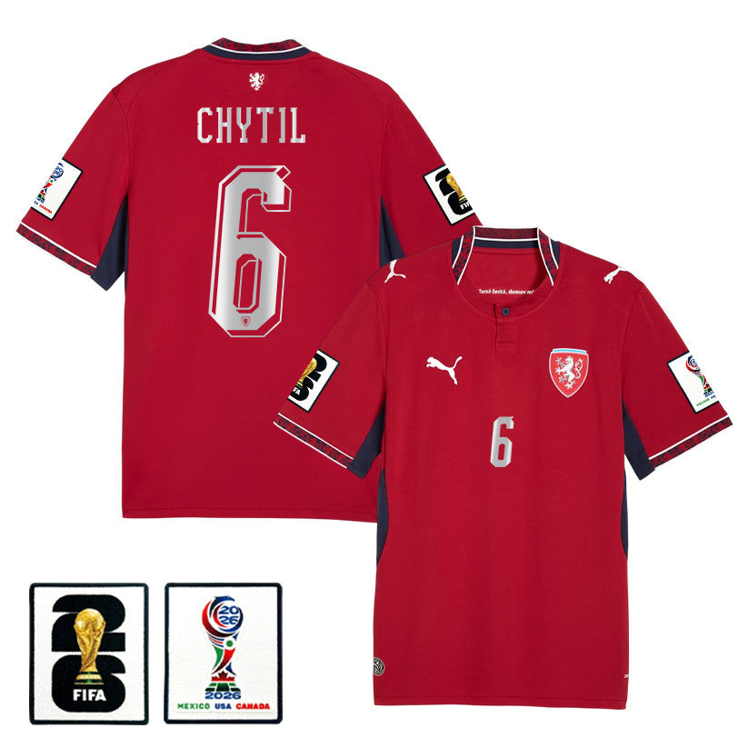 Mojmir Chytil 6 Czech Republic National Team 2026 Home Jersey - Red, Men