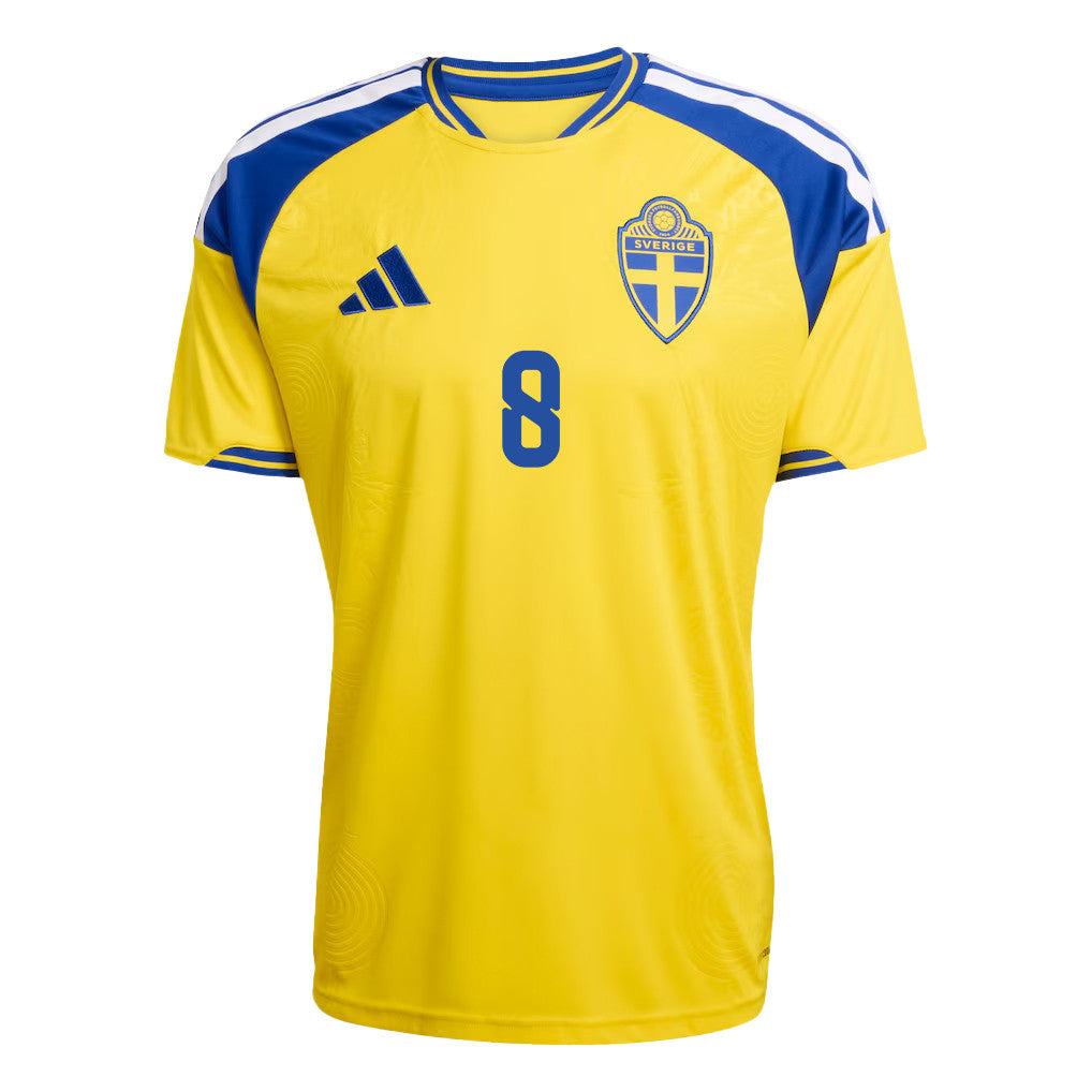 Daniel Svensson 8 Sweden National Team 2026 Home Jersey - Yellow, Men