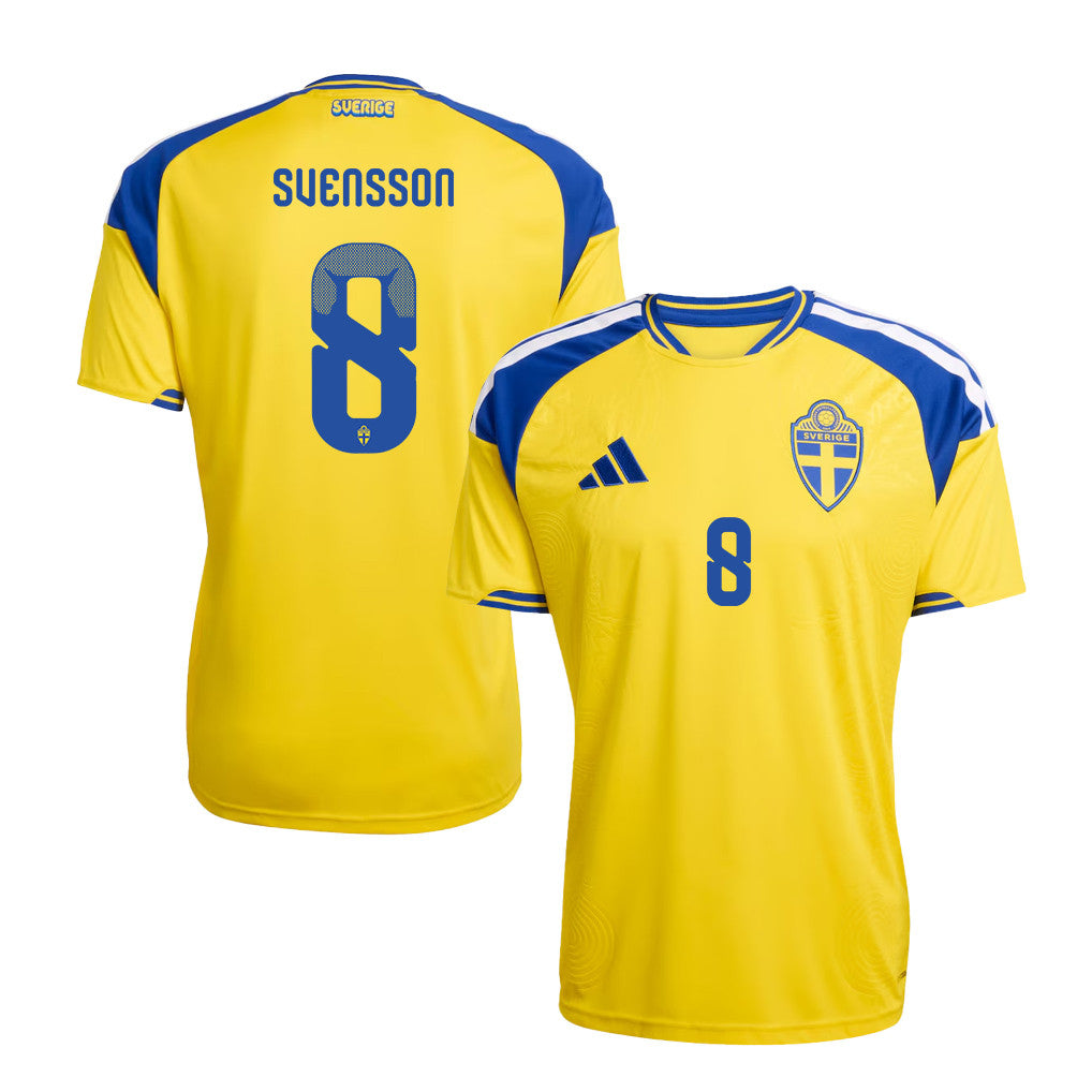 Daniel Svensson 8 Sweden National Team 2026 Home Jersey - Yellow, Men