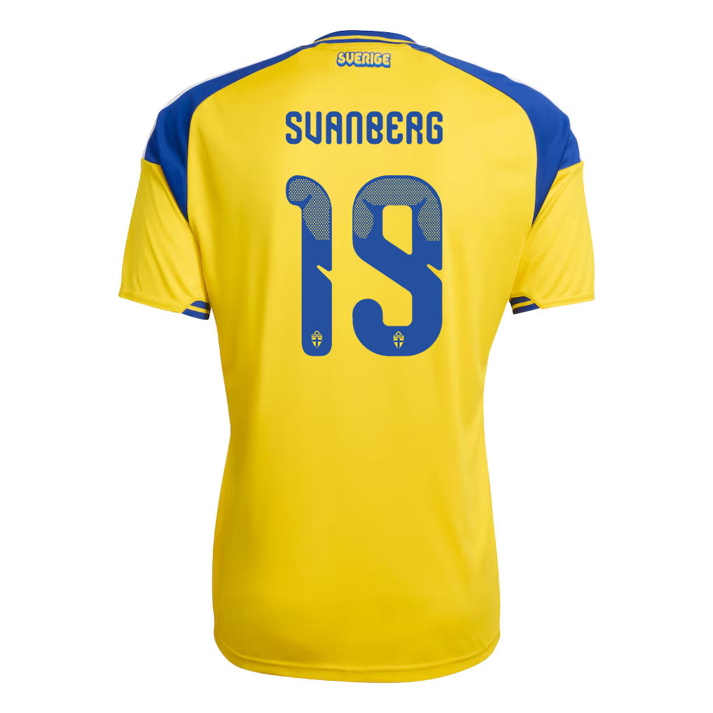 Mattias Svanberg 19 Sweden National Team 2026 Home Jersey - Yellow, Men