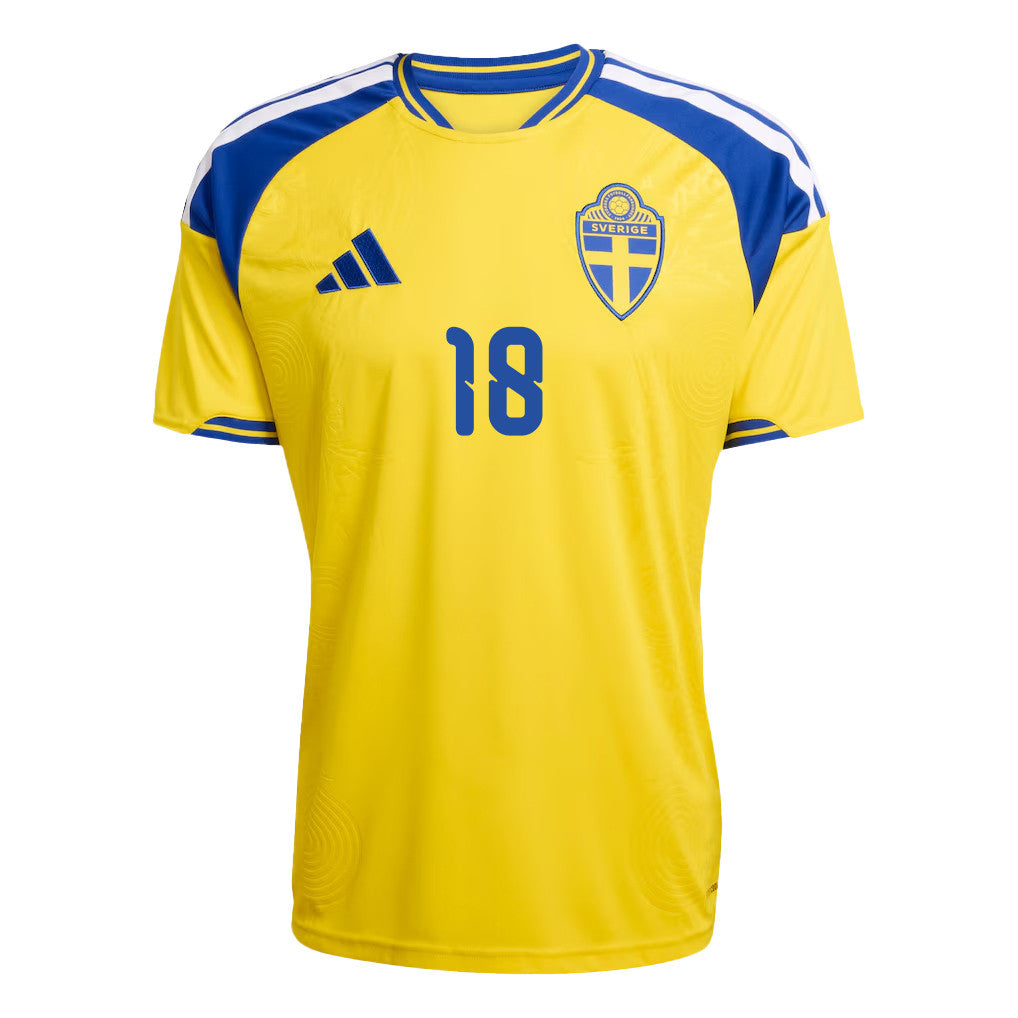 Yasin Ayari 18 Sweden National Team 2026 Home Jersey - Yellow, Men