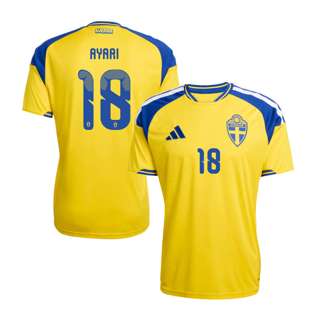 Yasin Ayari 18 Sweden National Team 2026 Home Jersey - Yellow, Men