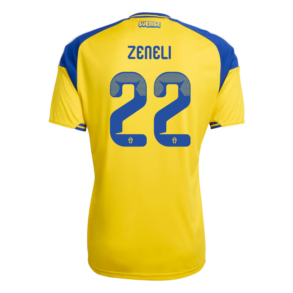 Besfort Zeneli 22 Sweden National Team 2026 Home Jersey - Yellow, Men