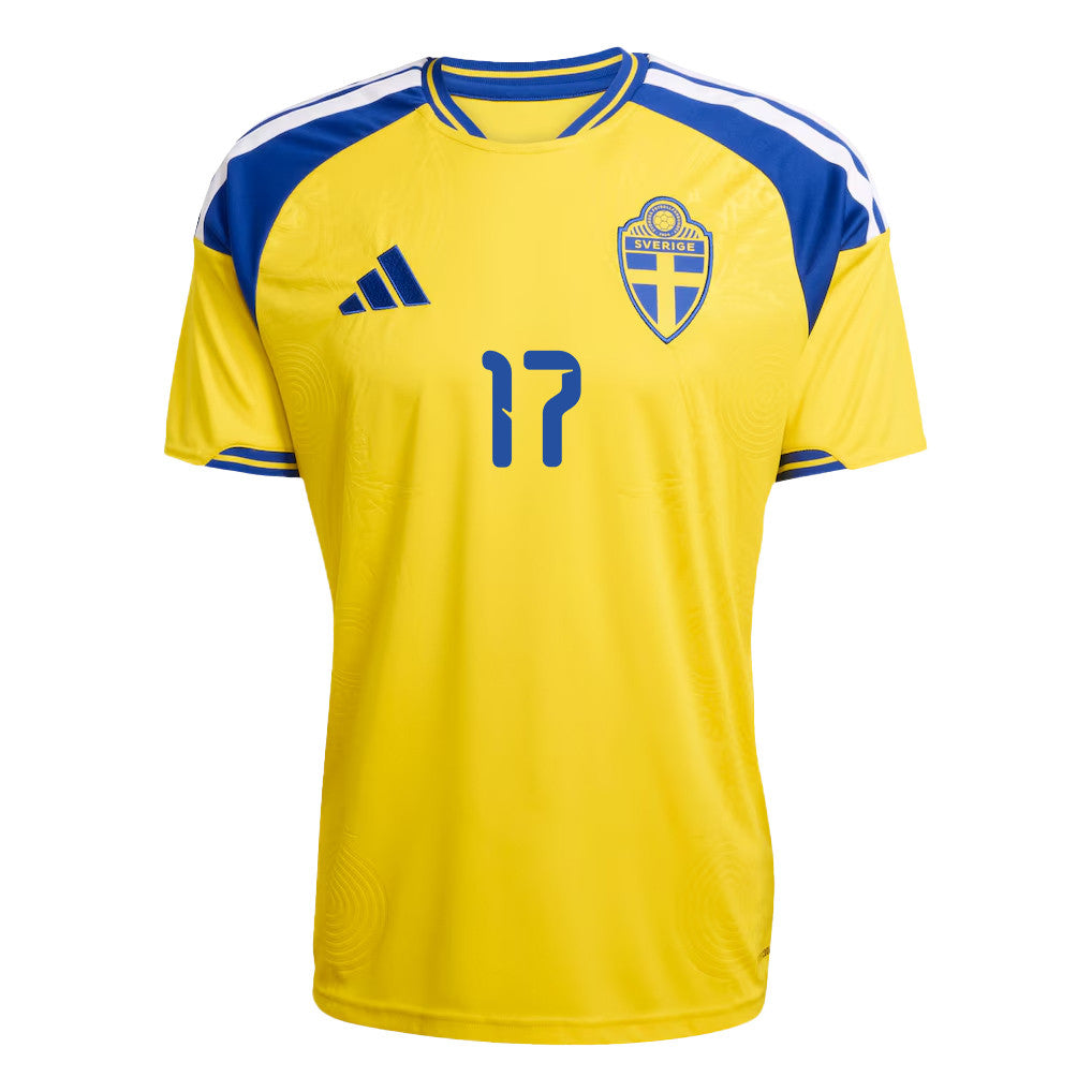 Viktor Gyoekeres 17 Sweden National Team 2026 Home Jersey - Yellow, Men