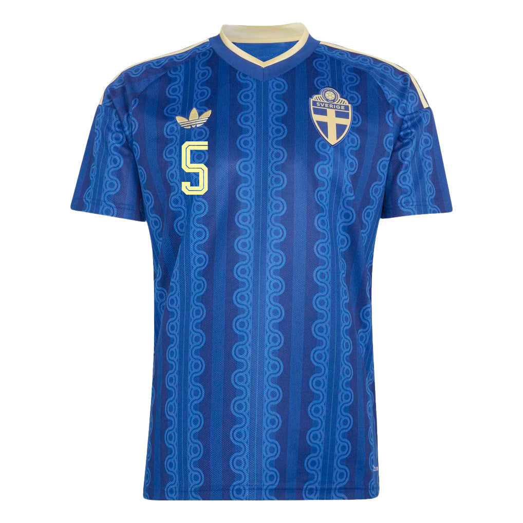 Gabriel Gudmundsson 5 Sweden National Team 2026 Away Jersey - Blue, Men
