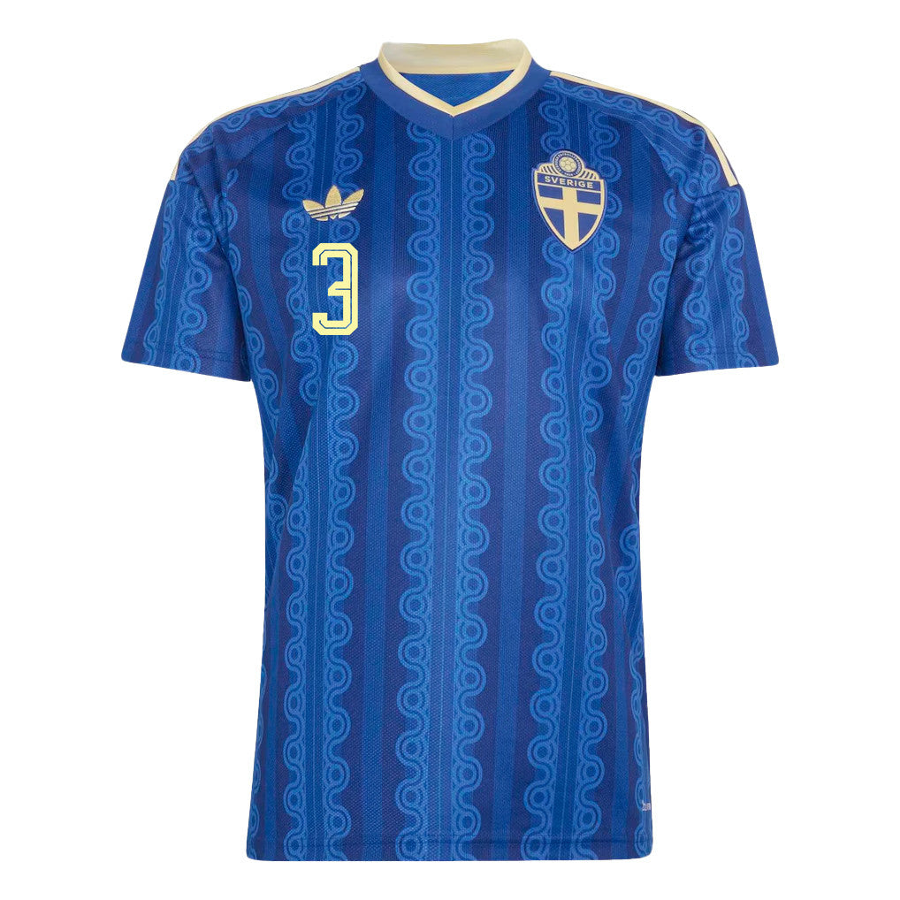 Victor Lindeloef 3 Sweden National Team 2026 Away Jersey - Blue, Men