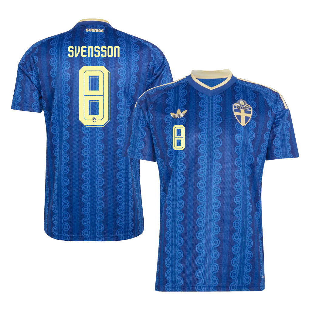 Daniel Svensson 8 Sweden National Team 2026 Away Jersey - Blue, Men