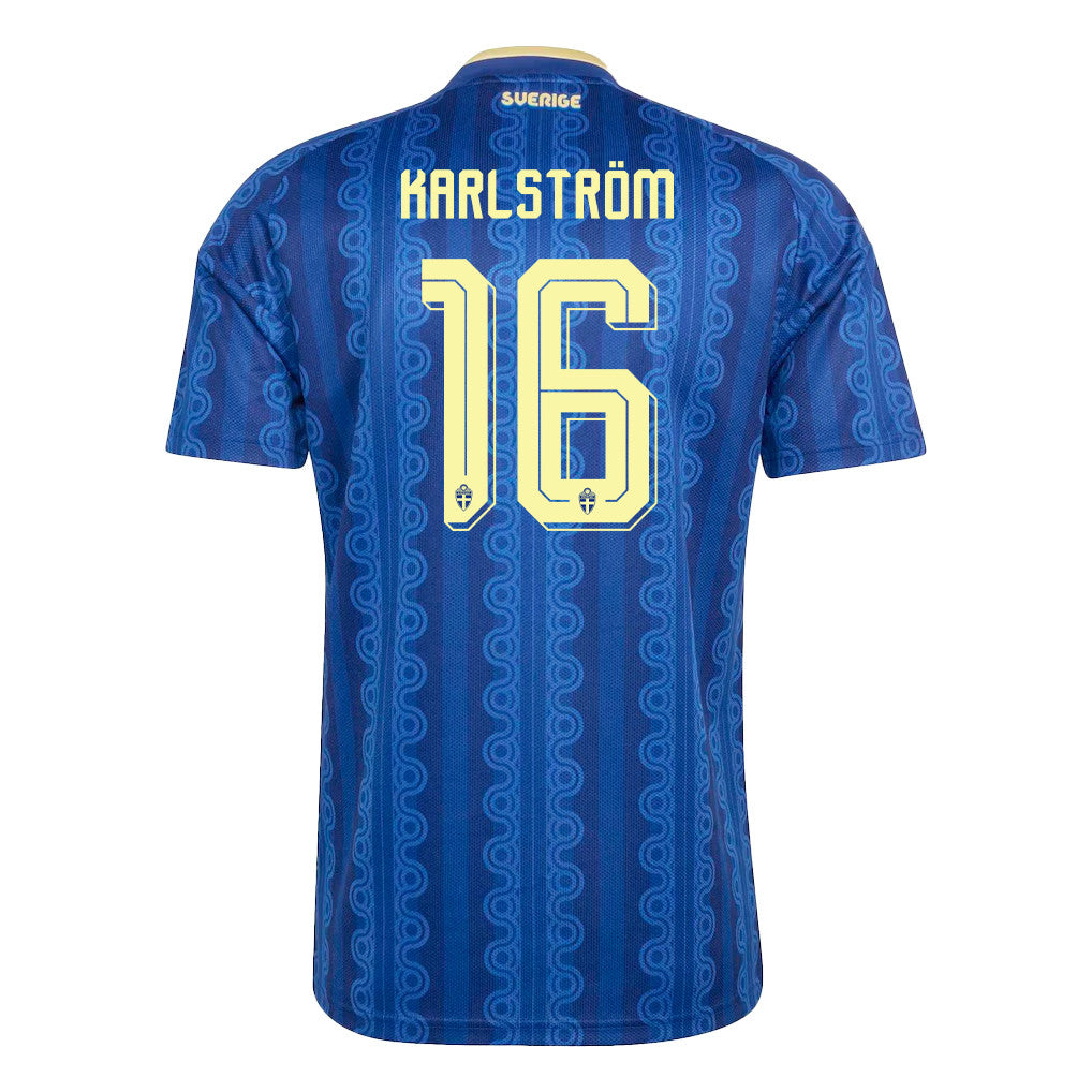 Jesper Karlstroem 16 Sweden National Team 2026 Away Jersey - Blue, Men