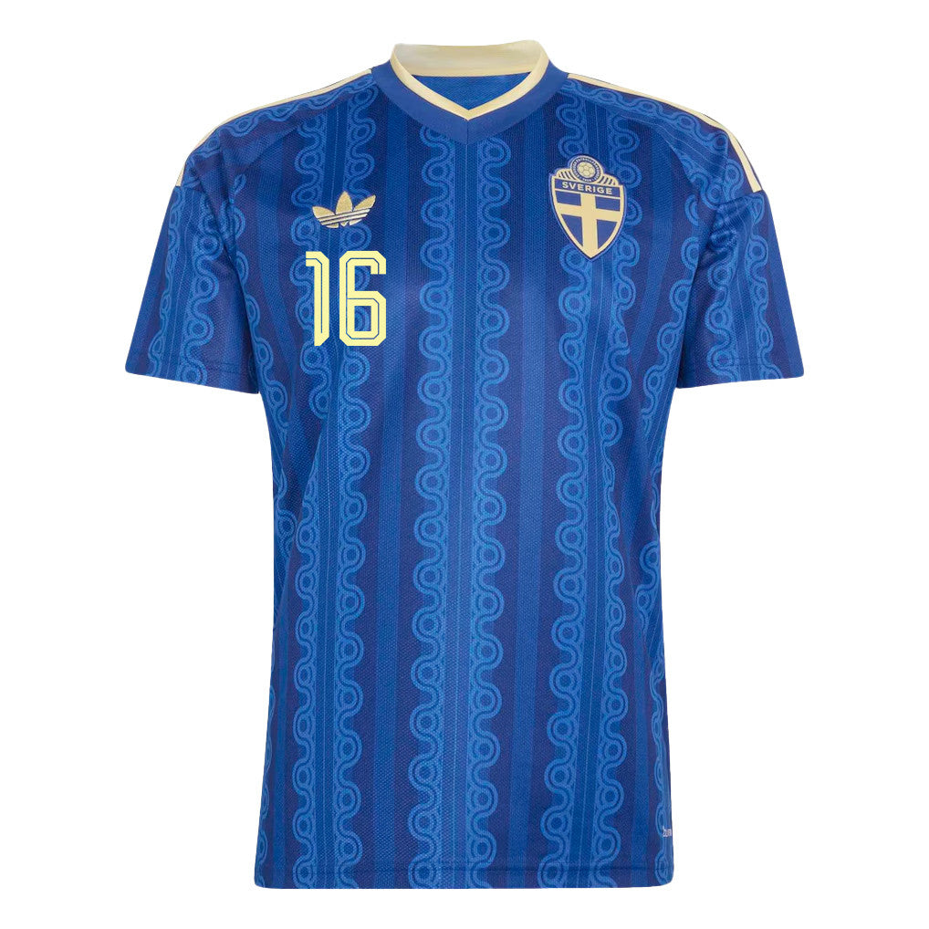 Jesper Karlstroem 16 Sweden National Team 2026 Away Jersey - Blue, Men