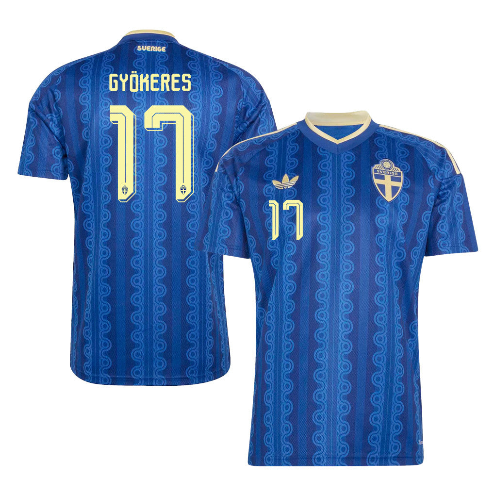 Viktor Gyoekeres 17 Sweden National Team 2026 Away Jersey - Blue, Men