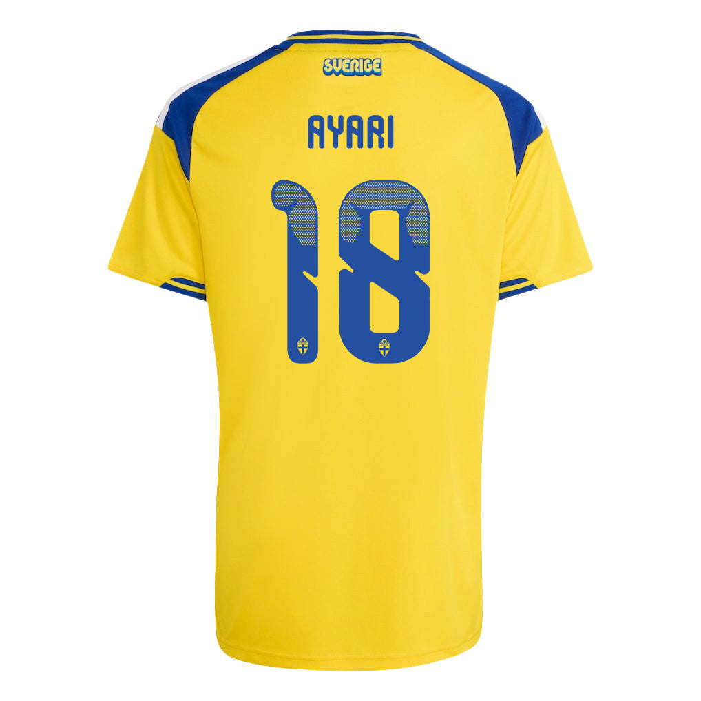 Yasin Ayari 18 Youth Sweden National Team 2026 Home Jersey - Yellow