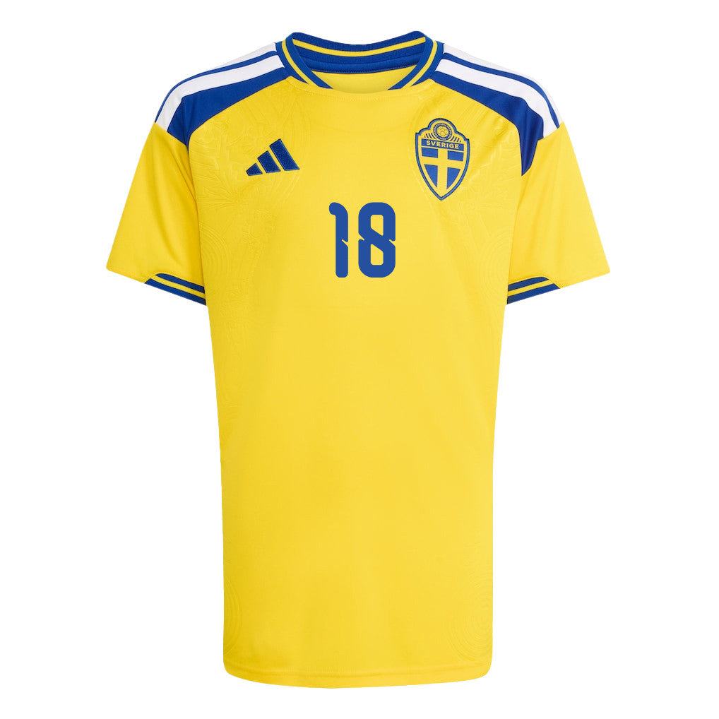 Yasin Ayari 18 Youth Sweden National Team 2026 Home Jersey - Yellow
