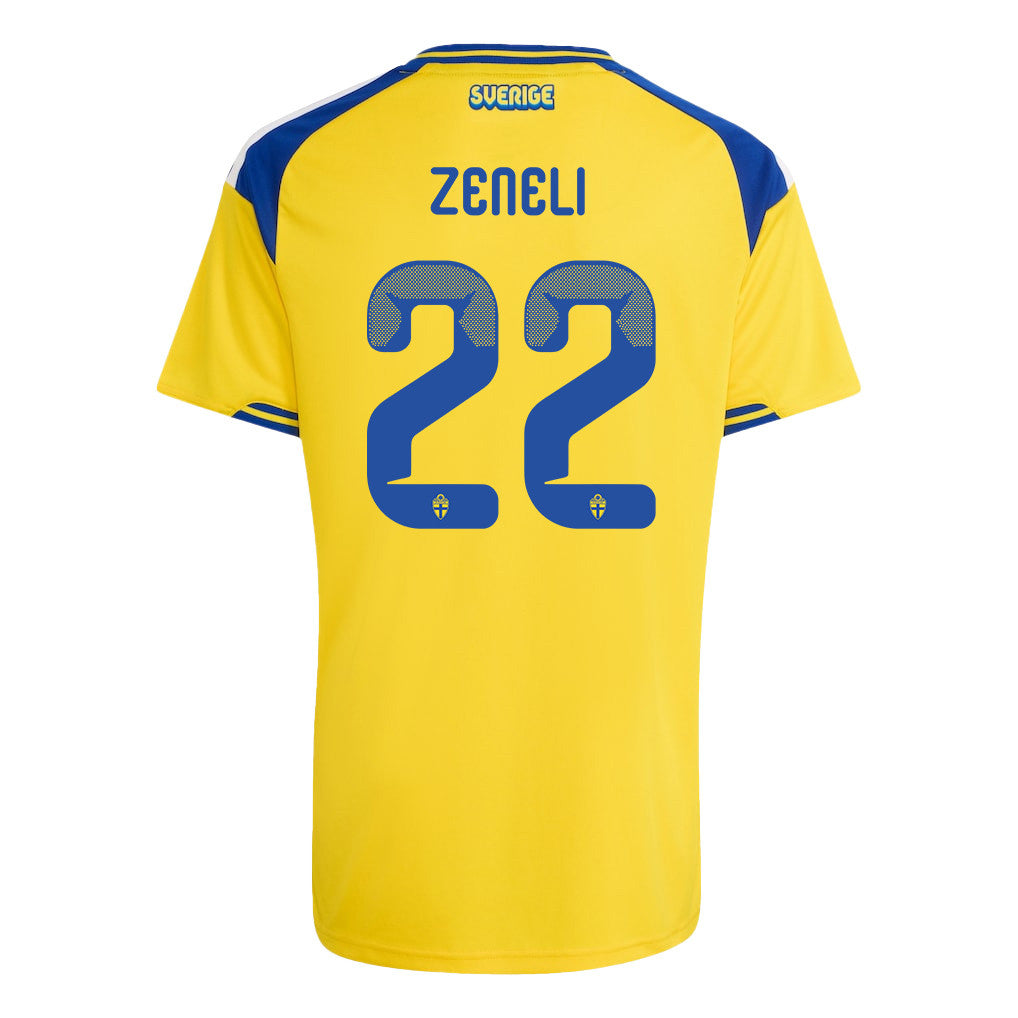 Besfort Zeneli 22 Youth Sweden National Team 2026 Home Jersey - Yellow