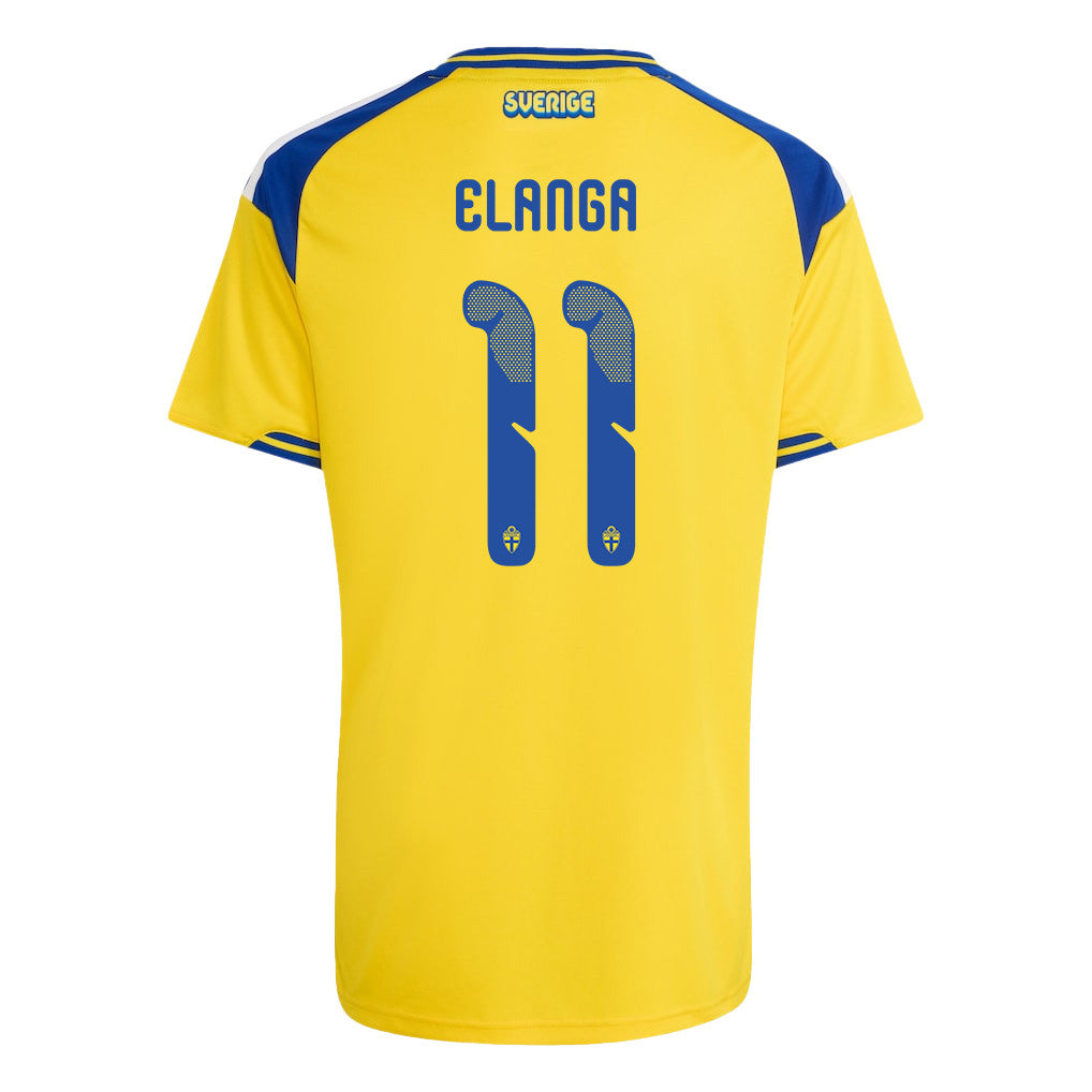 Anthony Elanga 11 Youth Sweden National Team 2026 Home Jersey - Yellow