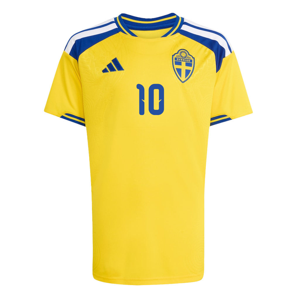Benjamin Nygren 10 Youth Sweden National Team 2026 Home Jersey - Yellow