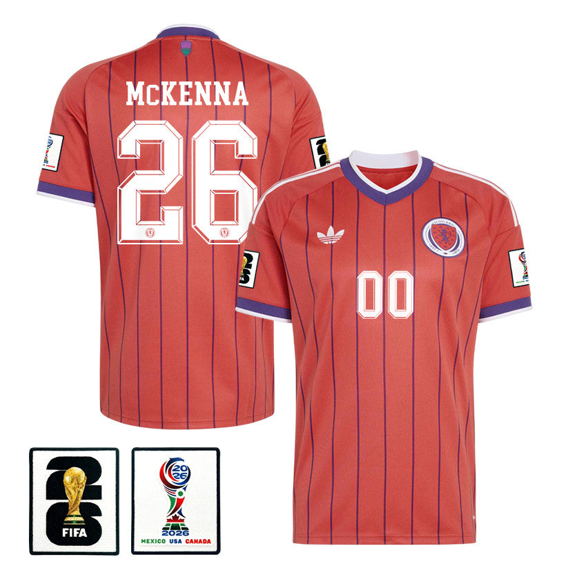 Scott McKenna 26 Scotland National Team 2026 x World Cup Patch Away Jersey - Red, Men