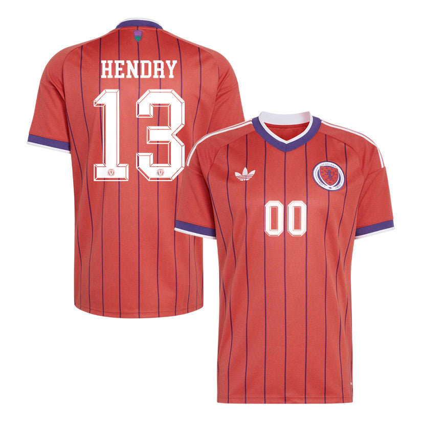 Jack Hendry 13 Scotland National Team 2026 Away Jersey - Red, Men