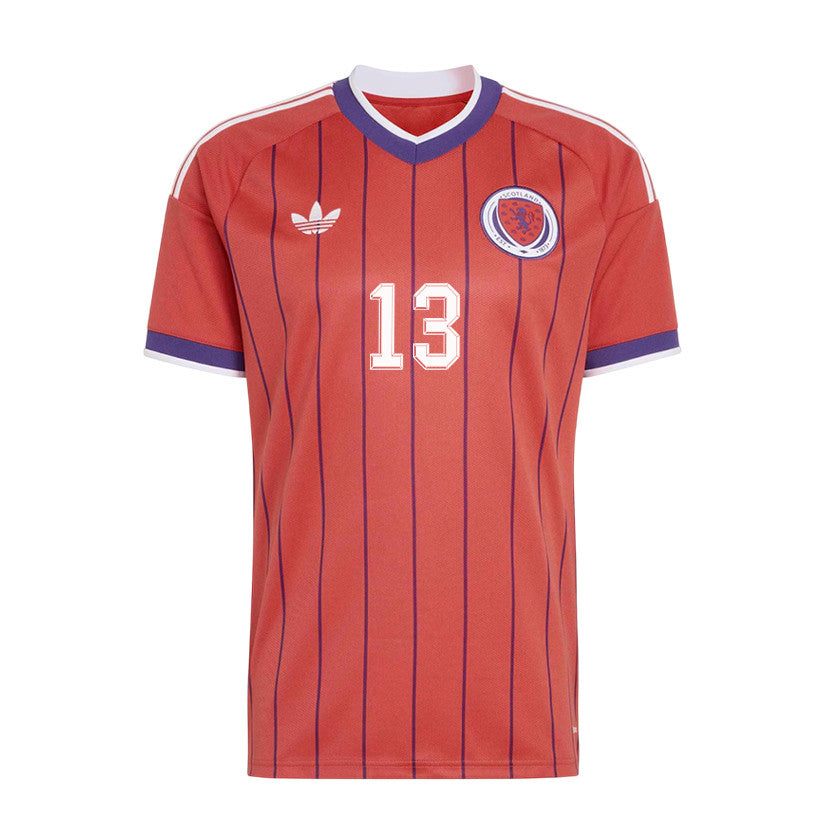 Jack Hendry 13 Scotland National Team 2026 Away Jersey - Red, Men