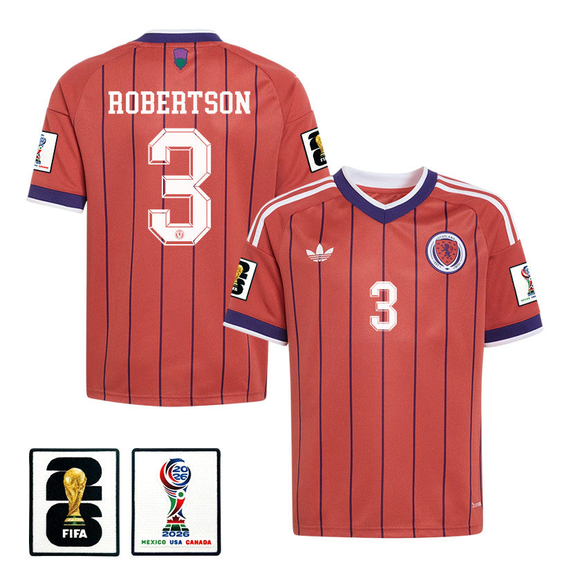 Andrew Robertson 3 Youth Scotland National Team 2026 Away Jersey - Red