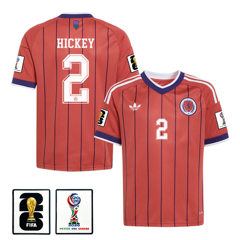 Aaron Hickey 2 Youth Scotland National Team 2026 Away Jersey - Red