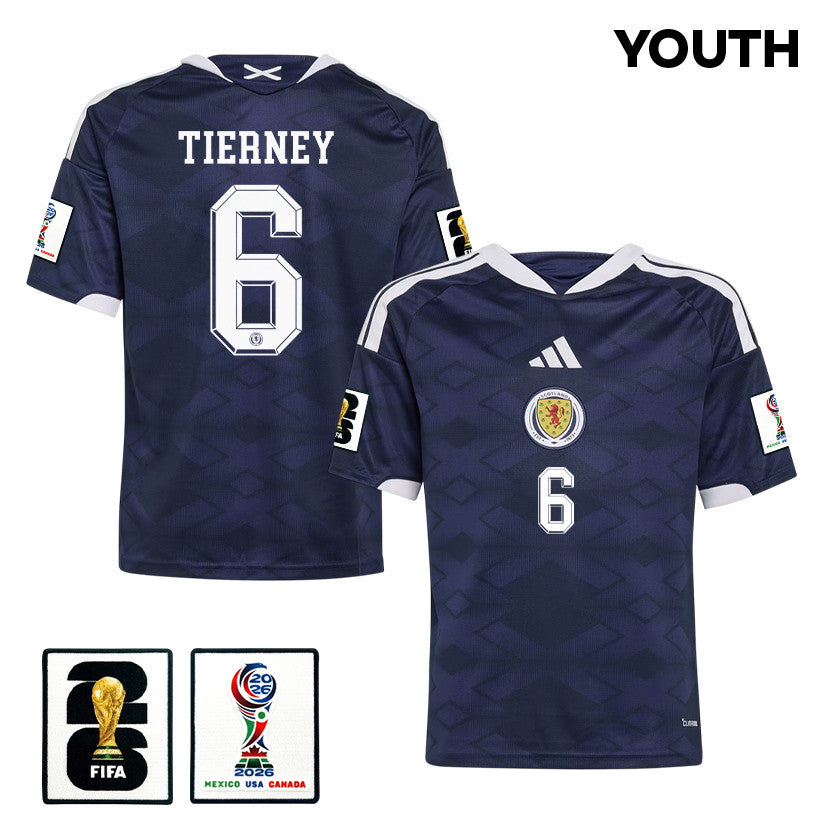 Kieran Tierney 6 Youth Scotland National Team 2026 Home Jersey - Navy