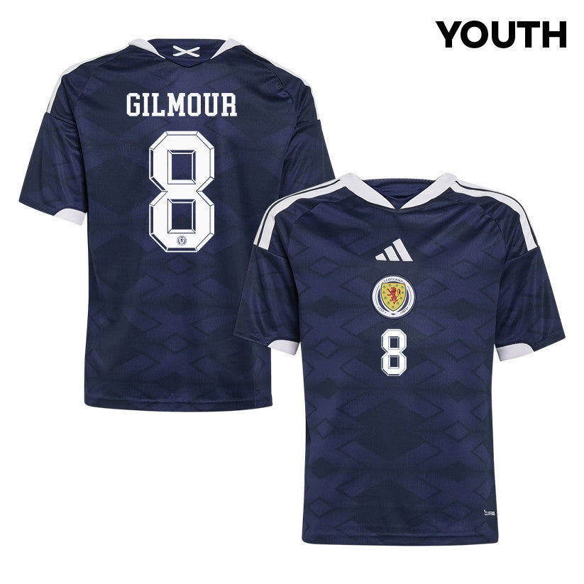 Billy Gilmour 8 Youth Scotland National Team 2026 Home Jersey - Navy