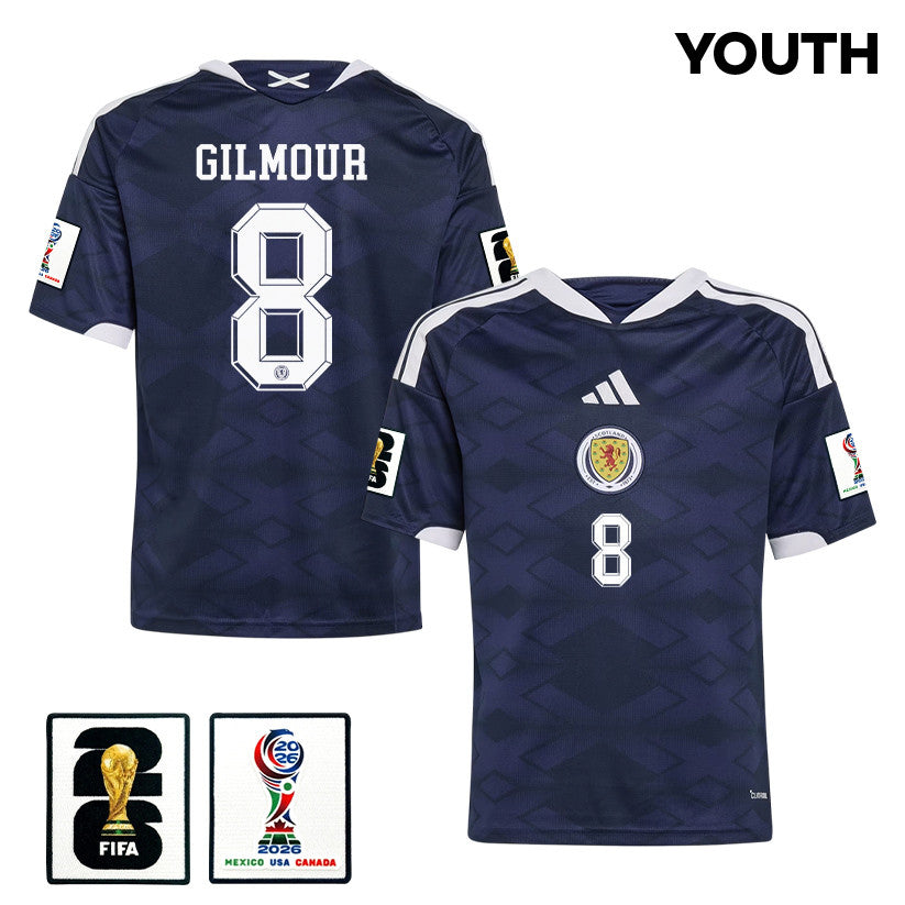 Billy Gilmour 8 Youth Scotland National Team 2026 Home Jersey - Navy