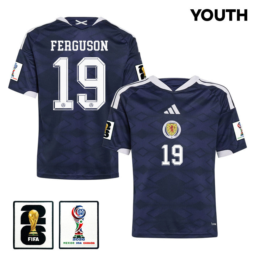 Lewis Ferguson 19 Youth Scotland National Team 2026 Home Jersey - Navy
