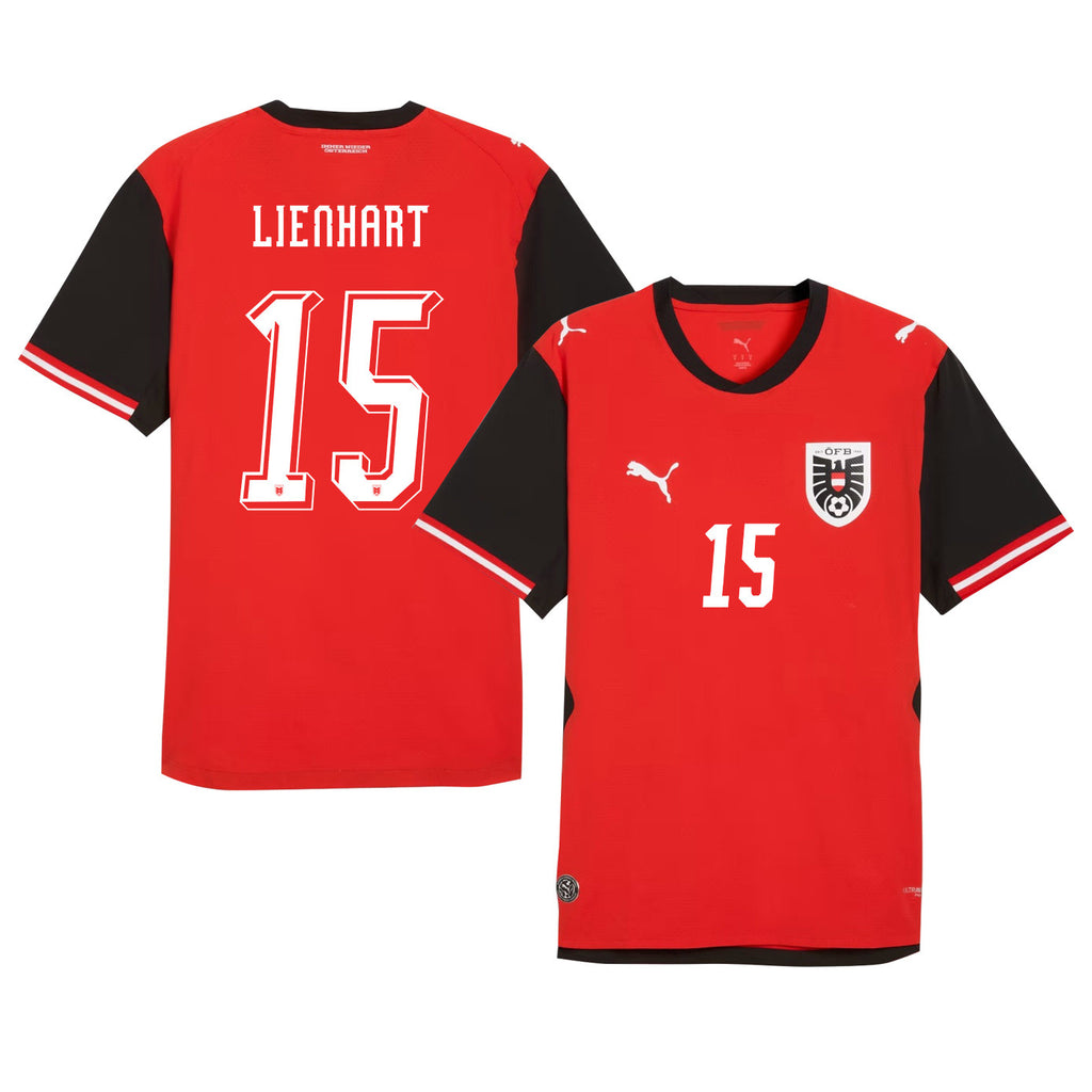 Philipp Lienhart 15 Austria National Team 2026 Home Jersey - Red, Men