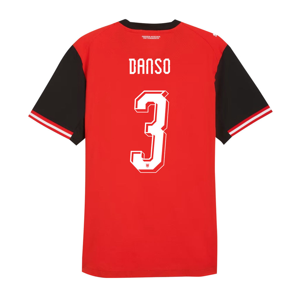Kevin Danso 3 Austria National Team 2026 Home Jersey - Red, Men