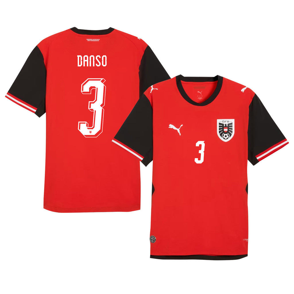 Kevin Danso 3 Austria National Team 2026 Home Jersey - Red, Men