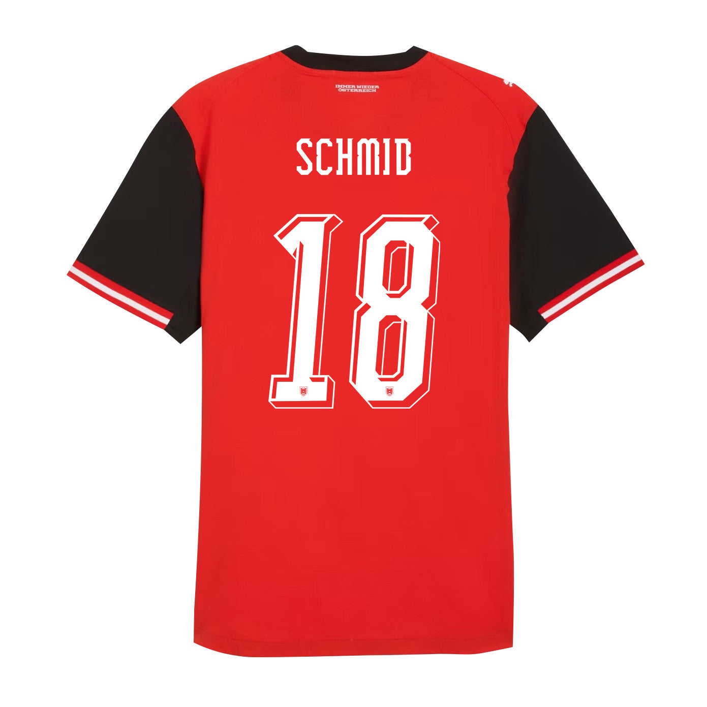 Romano Schmid 18 Austria National Team 2026 Home Jersey - Red, Men