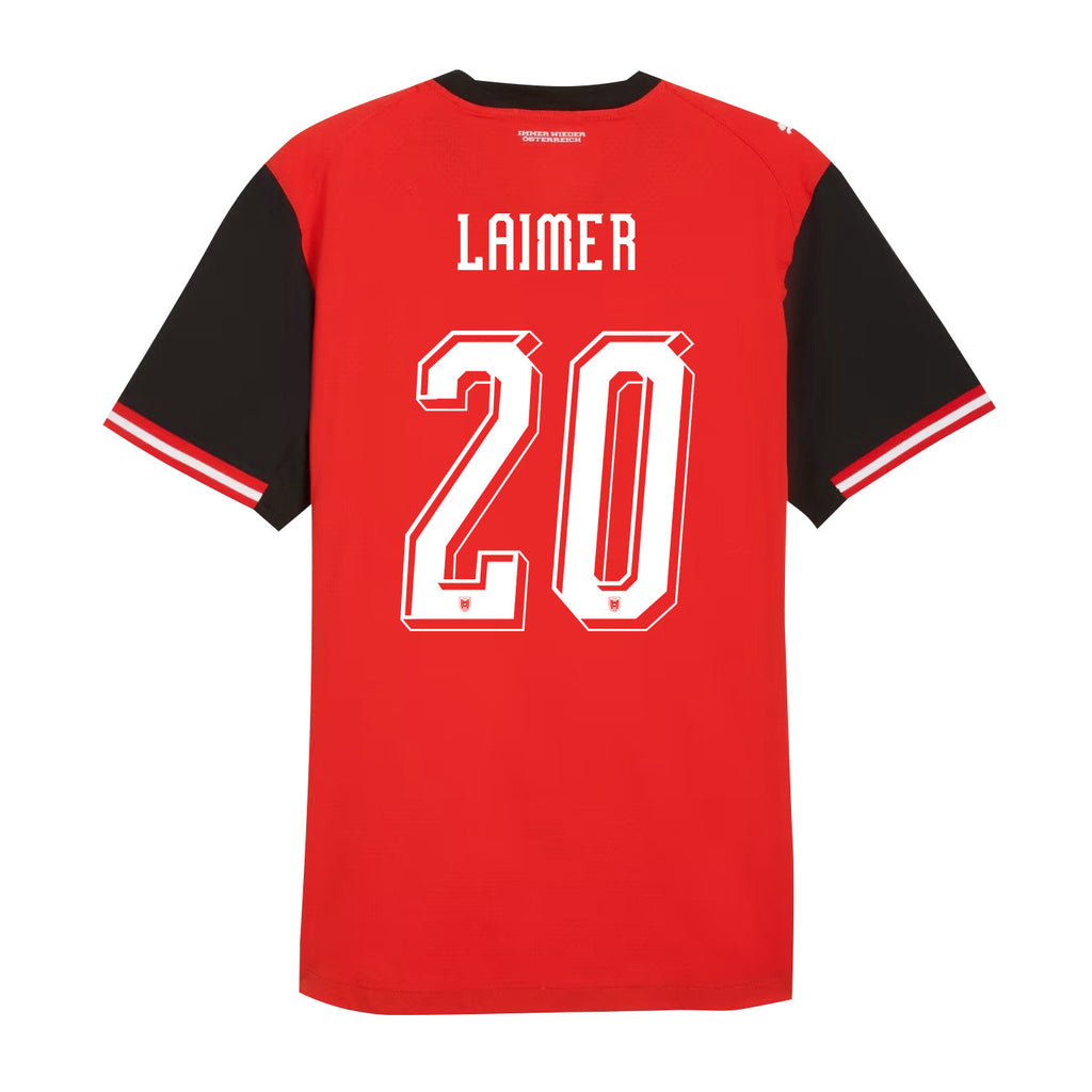 Konrad Laimer 20 Austria National Team 2026 Home Jersey - Red, Men