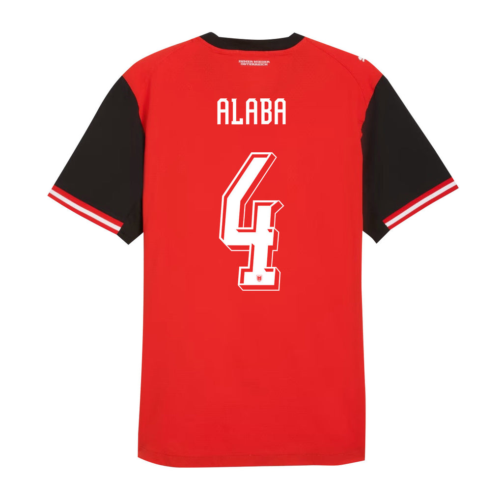 David Alaba 4 Austria National Team 2026 Home Jersey - Red, Men