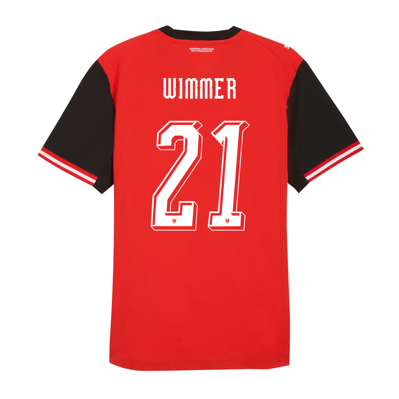Patrick Wimmer 21 Youth Austria National Team 2026 Home Jersey - Red