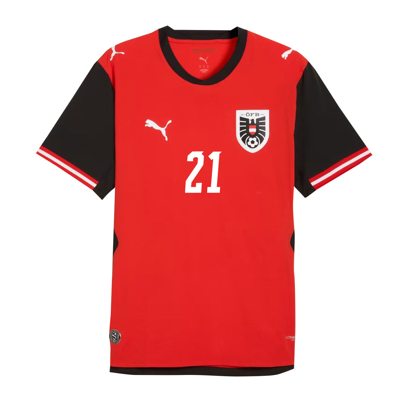 Patrick Wimmer 21 Youth Austria National Team 2026 Home Jersey - Red