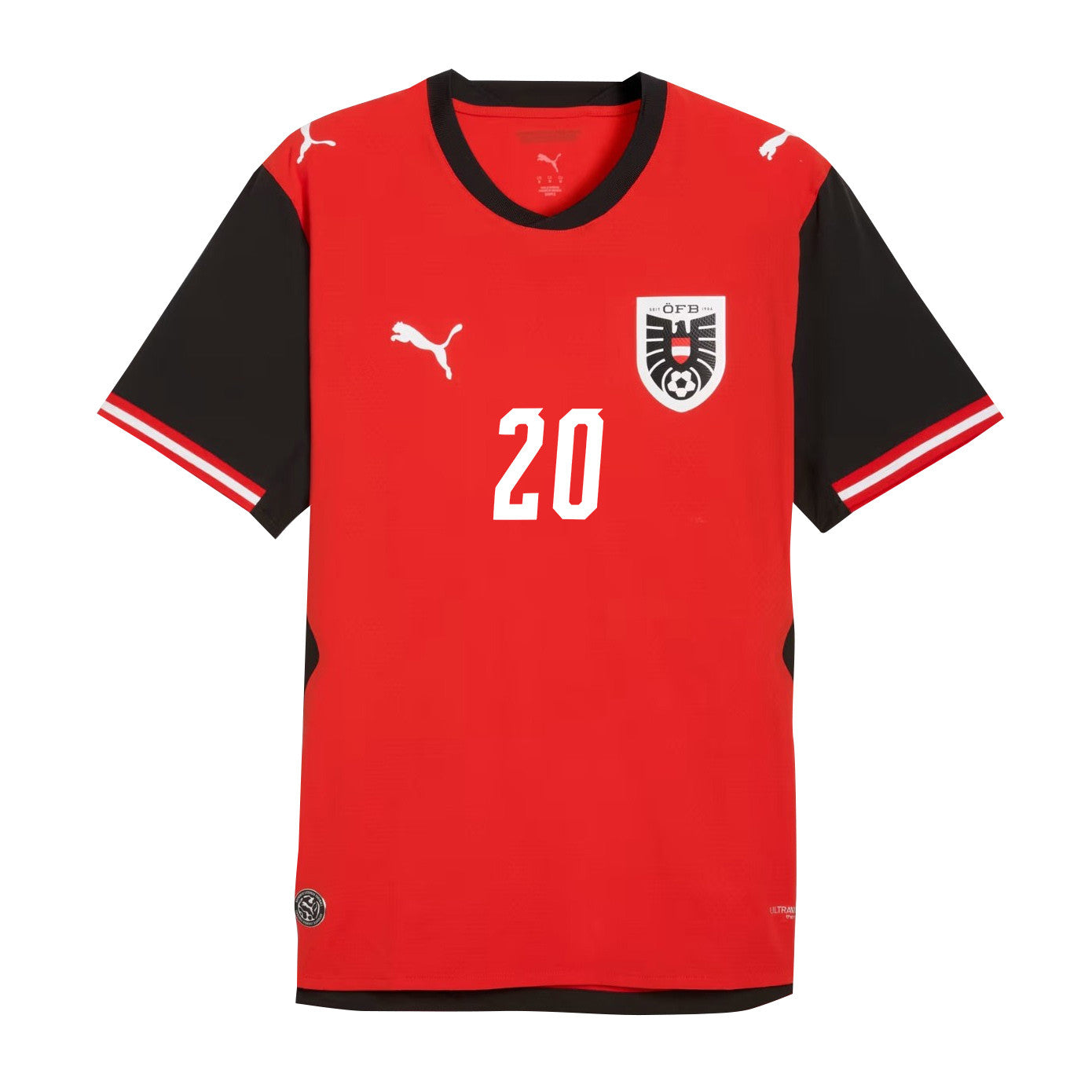 Konrad Laimer 20 Youth Austria National Team 2026 Home Jersey - Red