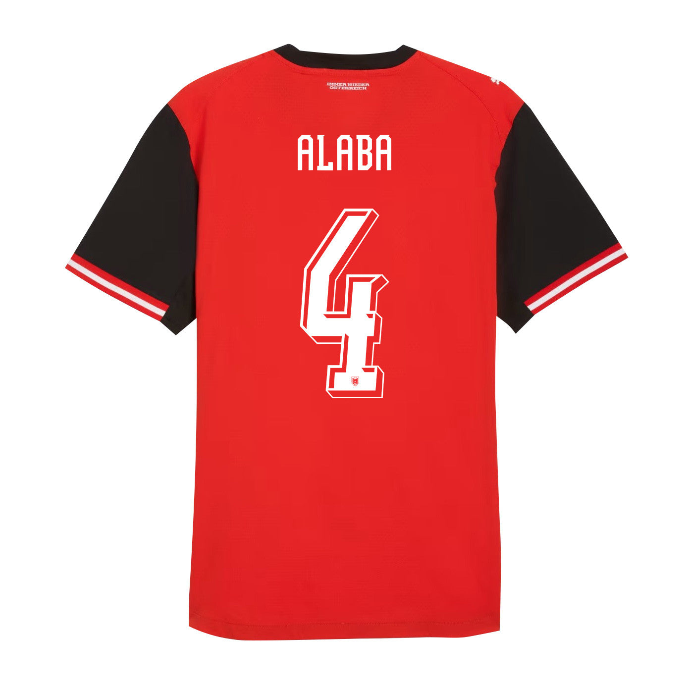 David Alaba 4 Youth Austria National Team 2026 Home Jersey - Red